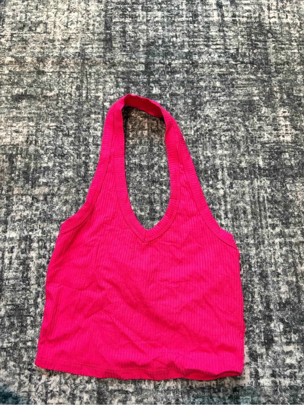 NWT Fashion Nova The New Me Hot Pink Halter Crop Top Size Small